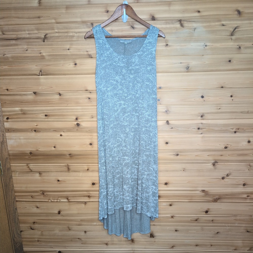 Bryn Walker Womens XS Grey Viscose High Low Sleeveless Midi Dress Made in USA